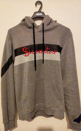 Sudadera Gris con Logo Superstar Talla XL