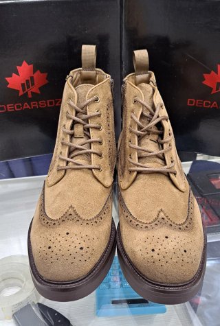 Stivaletti uomo in eco camoscio khaki tg.43