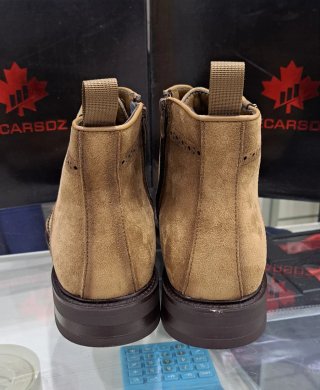 Stivaletti uomo in eco camoscio khaki tg.43