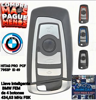 Llave BMW FEM 4 botones   Diferentes colores