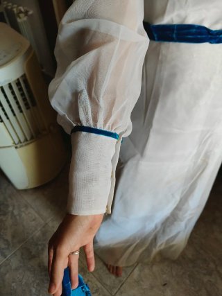 Vestido Vintage Blanco y Azul