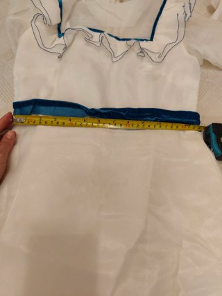 Vestido Vintage Blanco y Azul