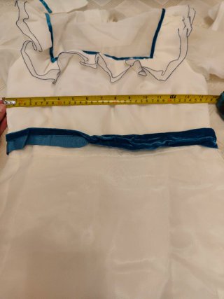 Vestido Vintage Blanco y Azul