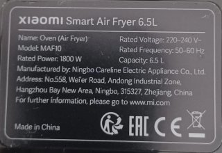 Freidora de aire Xiaomi Negra