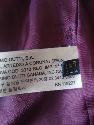 Cazadora Piel Massimo Dutti Talla S