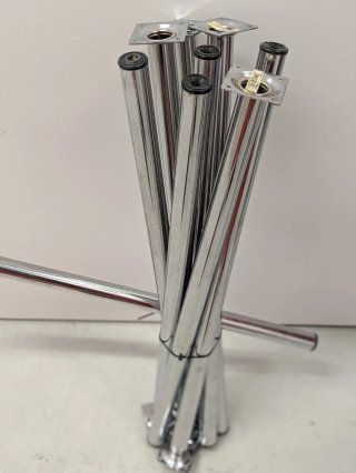 Patas de mesa 700mm metal plateado