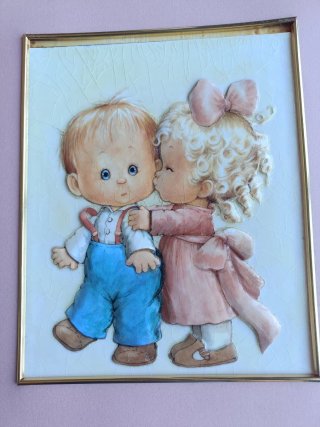Cuadro 3D infantil antiguo