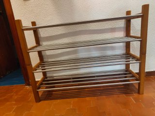 Zapatero Ikea Madera y Metal