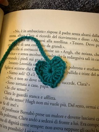 Segnalibro uncinetto cuore