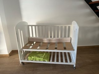 Cuna de madera blanca colecho
