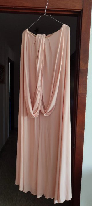 Vestido multiposición rosa empolvado, talla única.