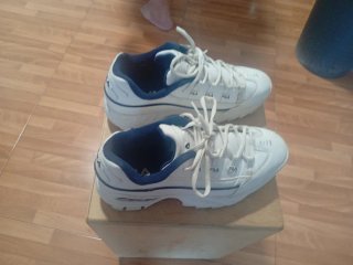 Zapatillas Fila Blancas y Azules