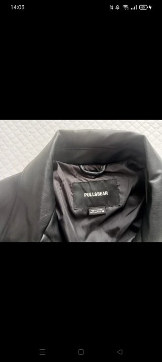 Chaqueta cuero polipiel negra es gendecita