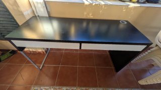 Escritorio Ikea Micke Negro y Blanco