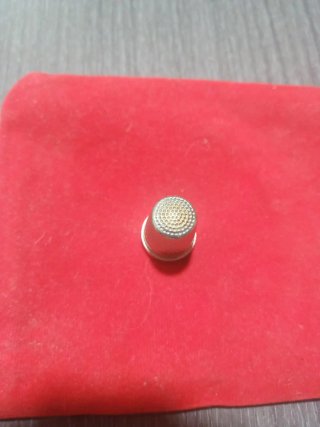 Dedal antiguo plata y oro