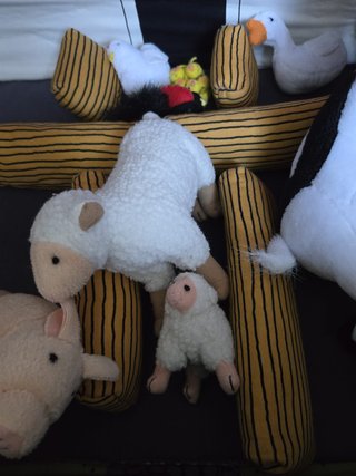 Parque infantil IKEA de tela con animales