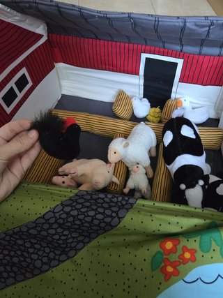 Parque infantil IKEA de tela con animales