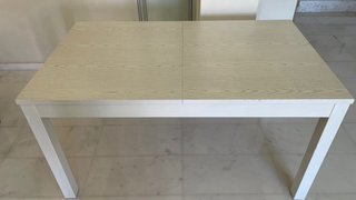 Mesa comedor extensible madera blanca