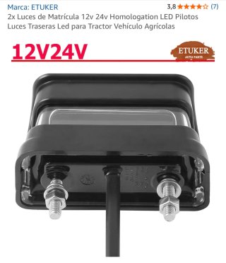 2x Luces LED Matrícula Camión Tractor