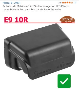 2x Luces LED Matrícula Camión Tractor