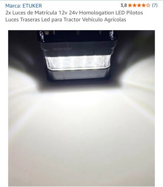 2x Luces LED Matrícula Camión Tractor