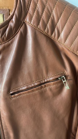 Chaqueta de piel Chayton marrón chocolate