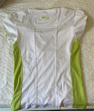 Camiseta Padel Drop Shot Blanca y Verde