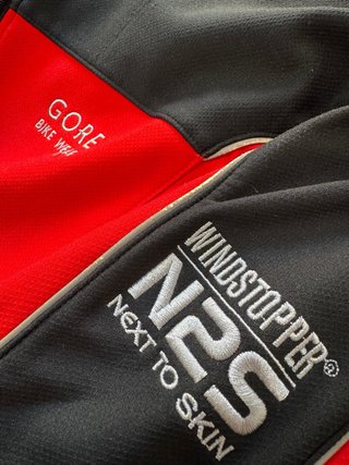 Chaqueta Gore Bike Wear Windstopper Roja - Talla L