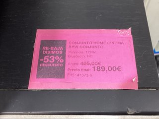 Conjunto Home Cinema B&W Negro