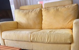Sofa Chase long 4 plazas y Sofá 2 plazas amarillo