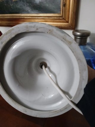 Lampada da tavolo bianca anni 40