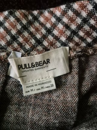 Mini falda Plisada de Cuadros Pull&Bear Talla M