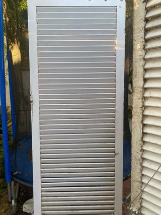 3 Puertas Venecianas Madera Blancas 210x75