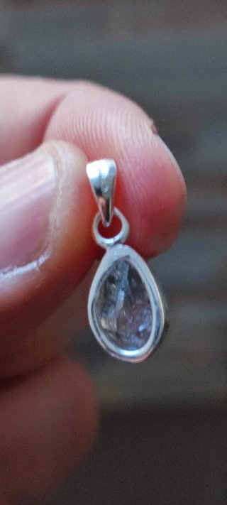 Colgante de Plata y Herkimer.