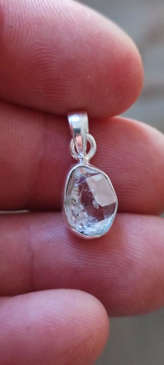 Colgante de Plata y Herkimer.