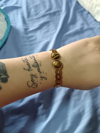 Pulsera Ojo de Tigre Dorada.
