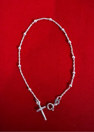 Pulsera Rosario Plata 925 Cruz