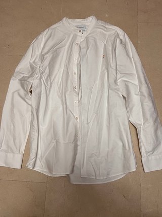 Camisa Farah Blanca Cuello Mao
