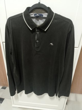 Polo manga larga Salgos verde oliva
