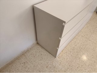 Cómoda MALM 6 cajones blanca 160x78 cm