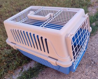 Transportín Perro Pequeño / Gato Beige y Azul