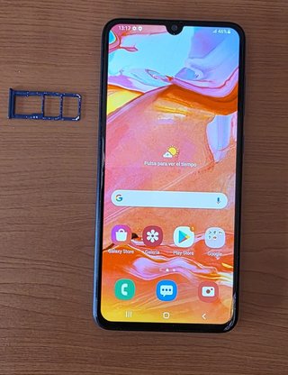 Samsung Galaxy A70 Azul + Funda