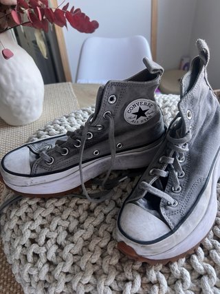 Zapatillas Converse grises plataforma