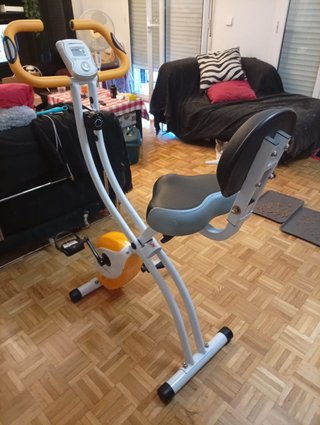 Bici Estática Ultrasport Plegable con Respaldo
