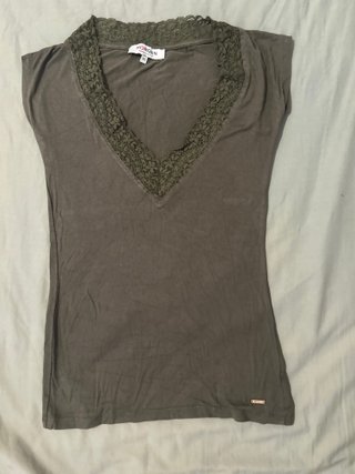 Camiseta Morgan sin mangas verde Talla XS