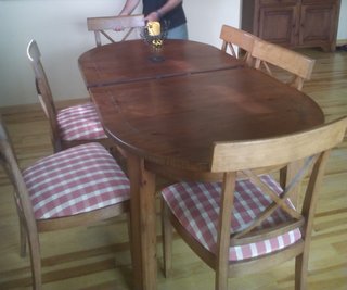 Mesa comedor madera + 6 sillas
