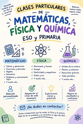 Profesor de matemáticas, química y física para ESO