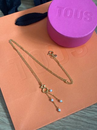 Collar Tous Osito Infinito y Perlas