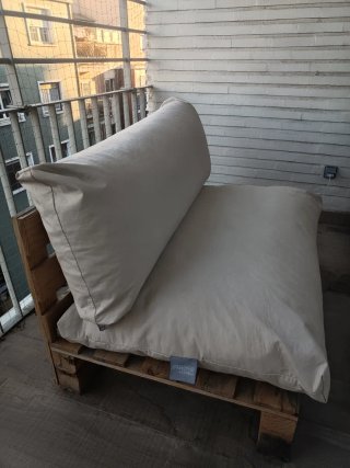 2 Cojines para Palets Beige