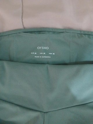 Mayas cortas Oysho color verde azulado